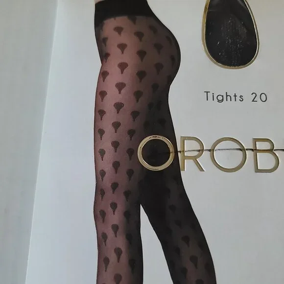 OROBLU Deluxe Tights 20 Denier Size S Black With Metallic Threads VOBC67789 NEW - Picture 9 of 12